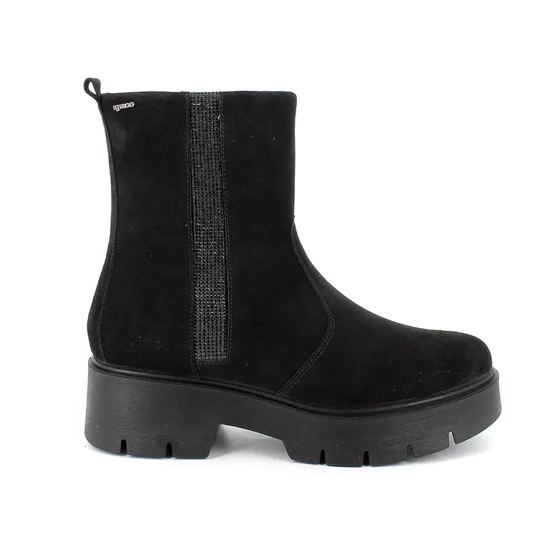 Stivaletti da donna nero con zip