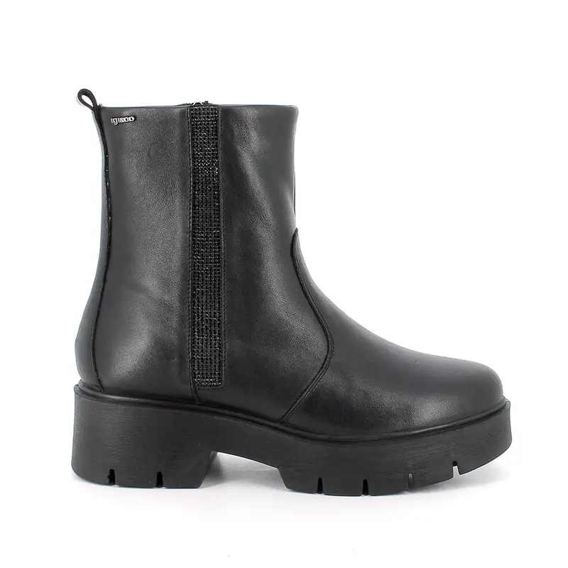 Stivaletti da donna nero con zip