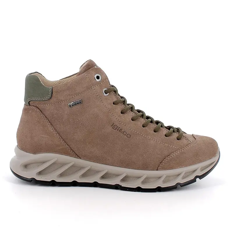 Stivaletti gore-tex da donna beige con lacci