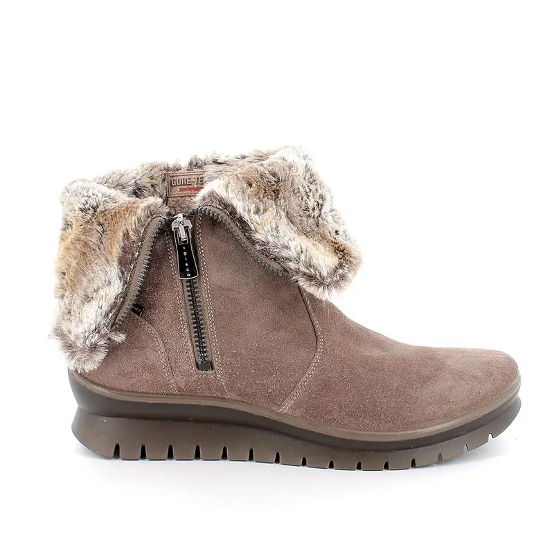 Stivaletti gore-tex da donna beige con zip