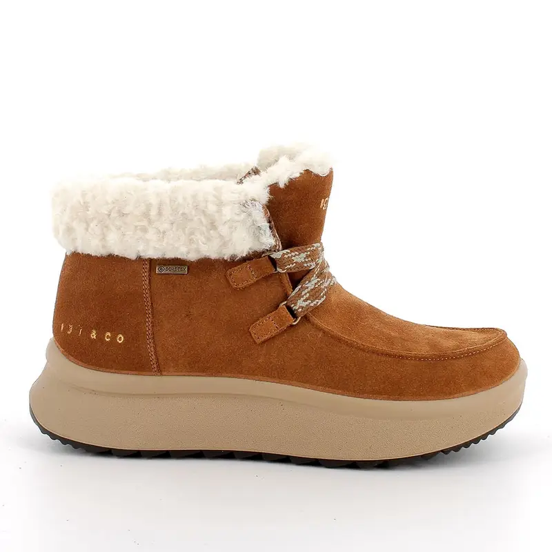 Stivaletti gore-tex da donna marrone con lacci