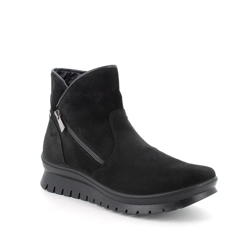 Stivaletti gore-tex da donna nero con zip miniatura 2