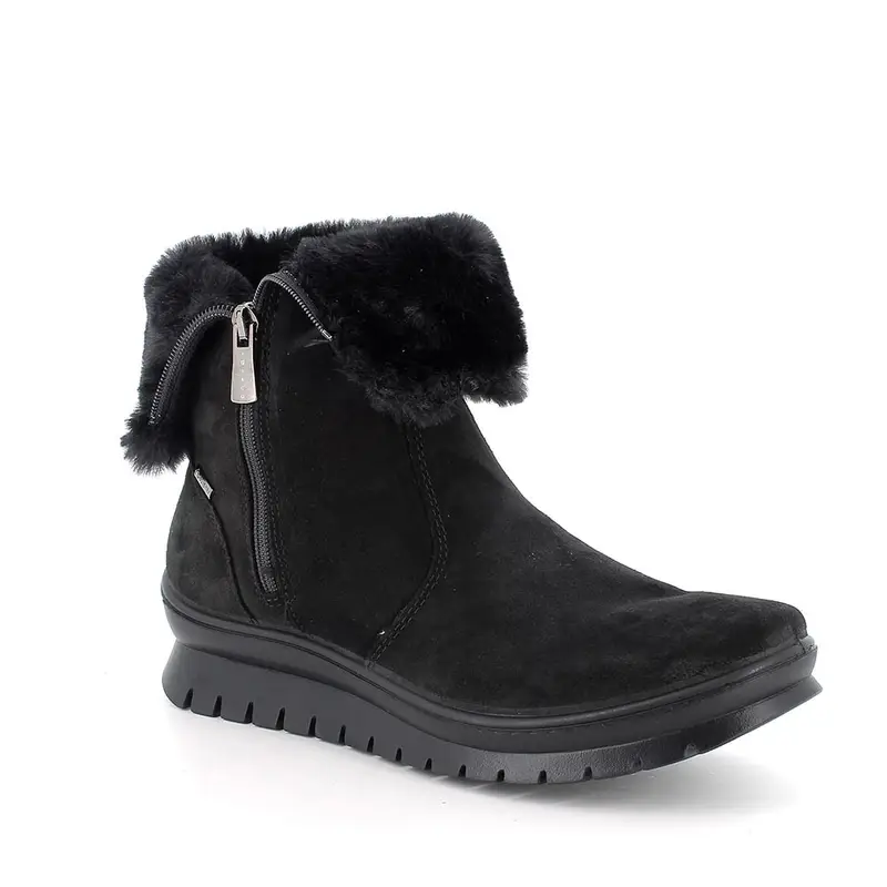 Stivaletti gore-tex da donna nero con zip miniatura 2