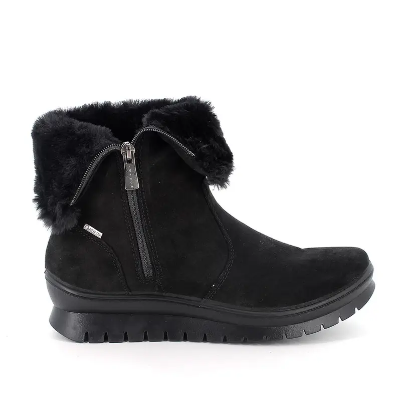 Stivaletti gore-tex da donna nero con zip