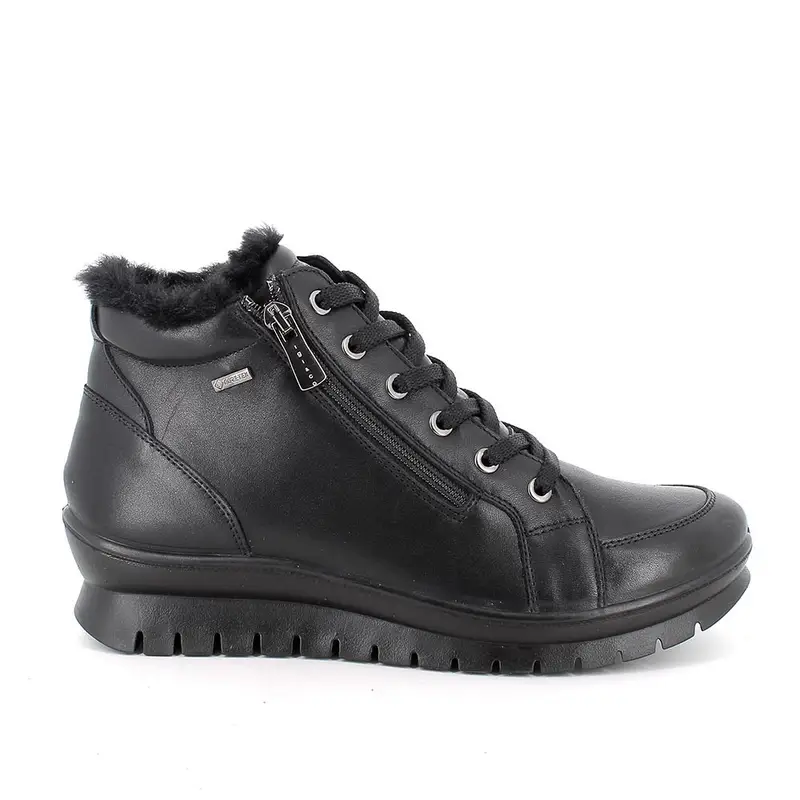 Stivaletti gore-tex da donna nero con zip