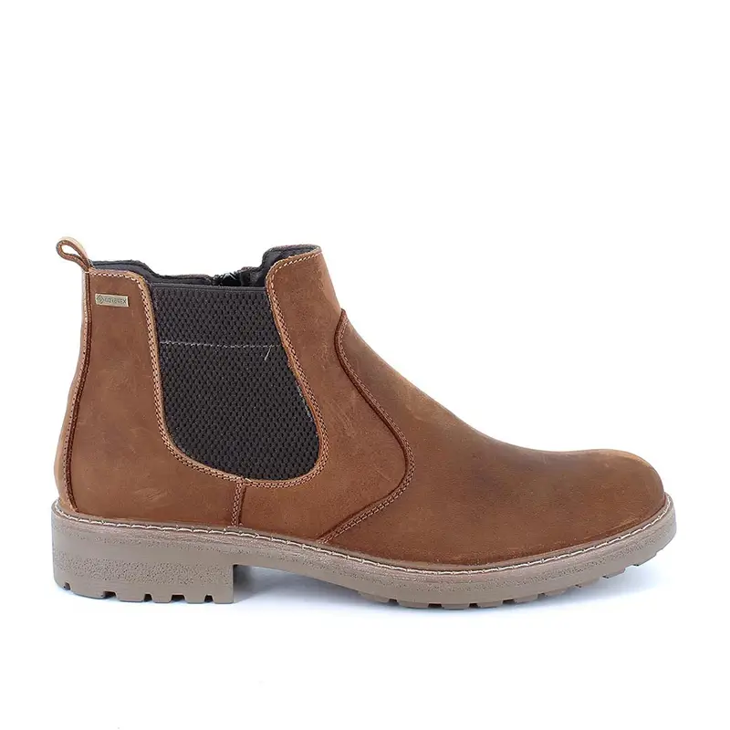 Stivaletti gore-tex da uomo marrone con zip