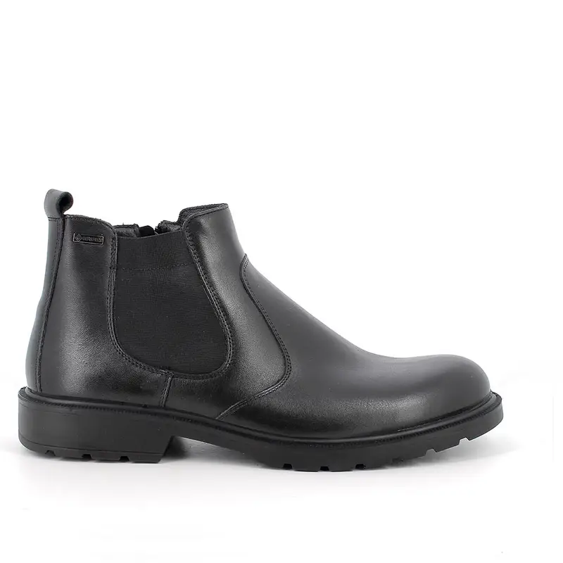 Stivaletti gore-tex da uomo nero con zip