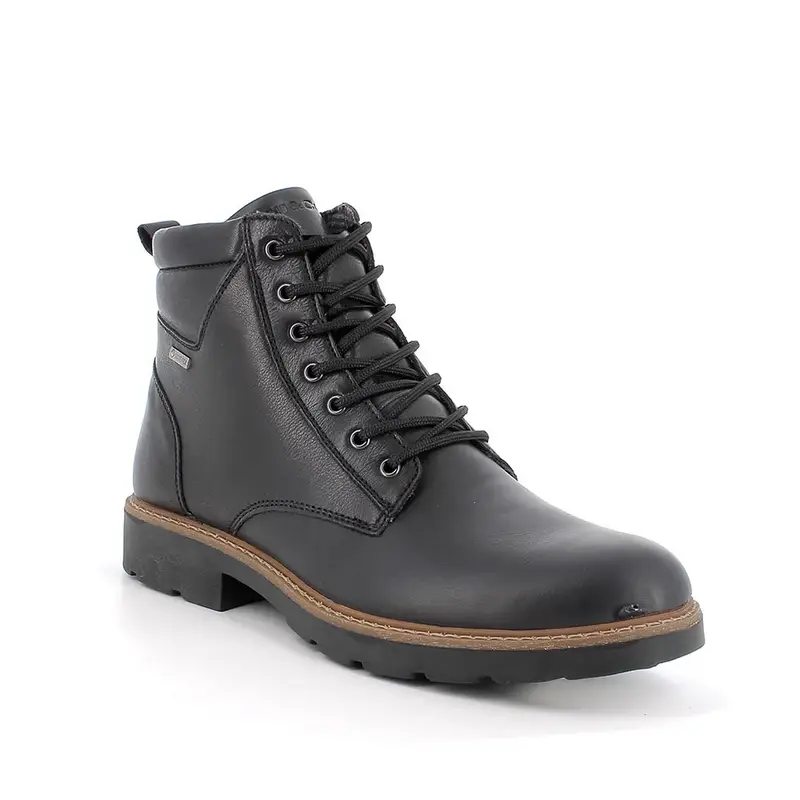 Stivaletti gore-tex da uomo nero con zip miniatura 2