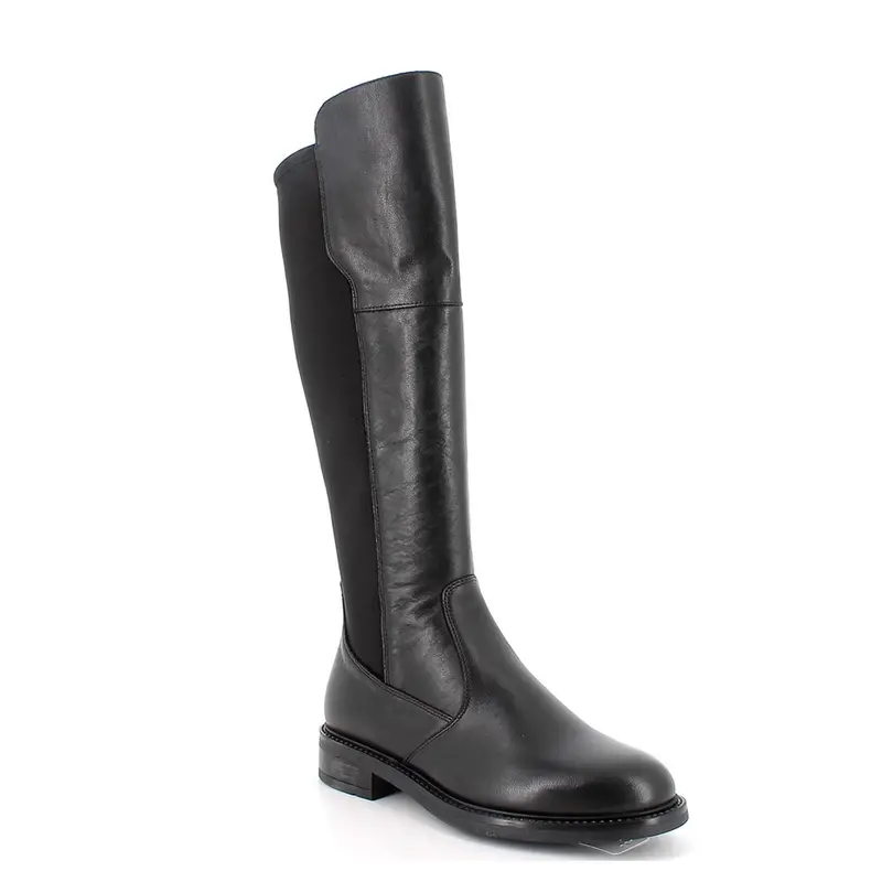 Stivali da donna nero con zip miniatura 2