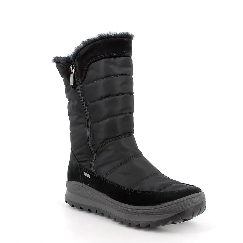 Stivali gore-tex da donna nero con zip miniatura 2