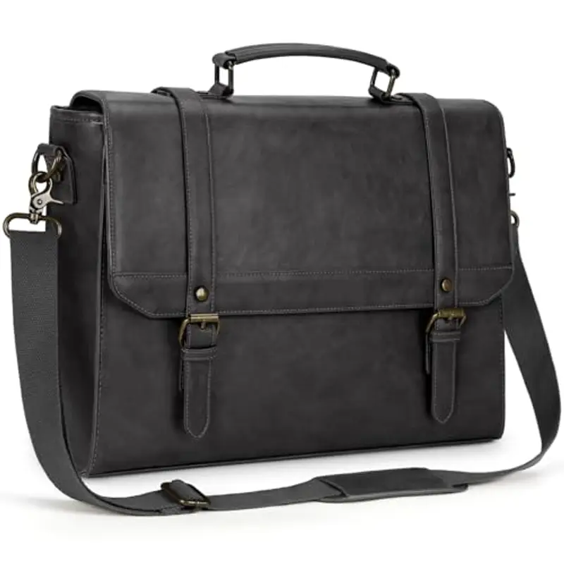 IGOLUMON Borsa Lavoro Uomo Impermeabile Porta PC 15,6 Pollici, Computer Tracolla, Valigetta Porta Documenti