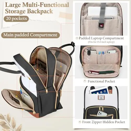 IGOLUMON Zaino scuola Donna Nero 2977771 miniatura 2