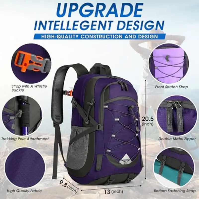 IGOLUMON Zaino da viaggio Uomo Viola 1918752 miniatura 2