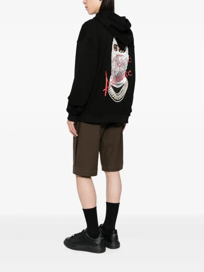 Felpa nera Mask Authentic retro Nero miniatura 3