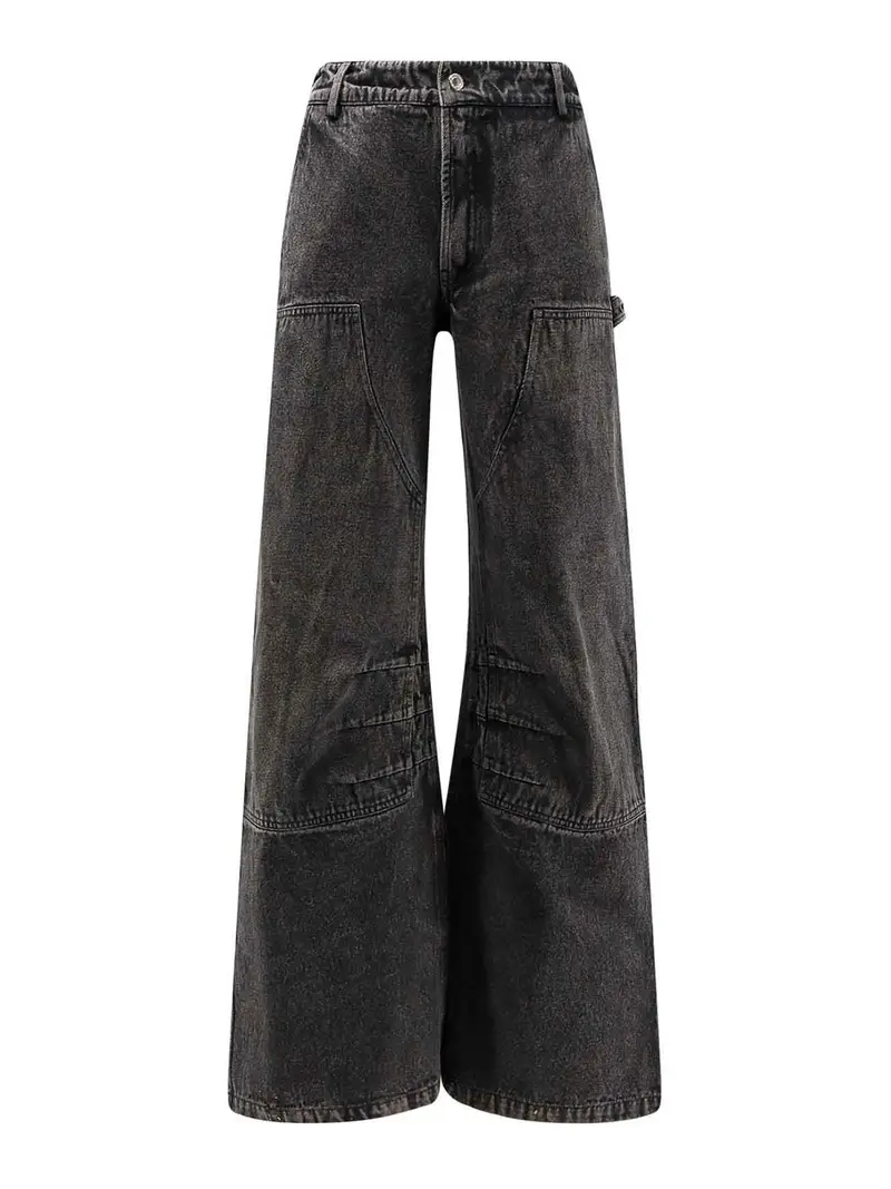 Pantaloni Carpenter In Denim Grigio