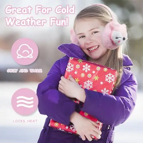 IHCEMIH Paraorecchie per ragazze e ragazzi, soffici paraorecchie regolabili, accessori invernali, morbidi paraorecchie miniatura 3