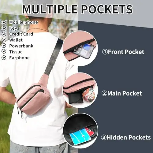 IHIGOGOFA Marsupio Uomo Rosa 2536856 miniatura 2