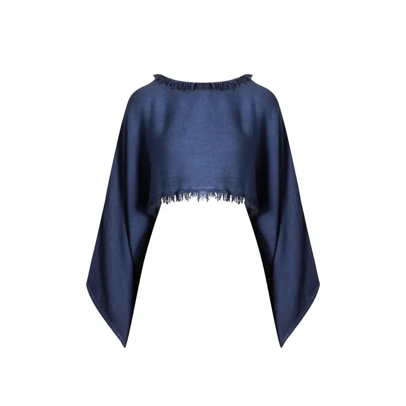 Blusa corta in lino donna Ikikiz