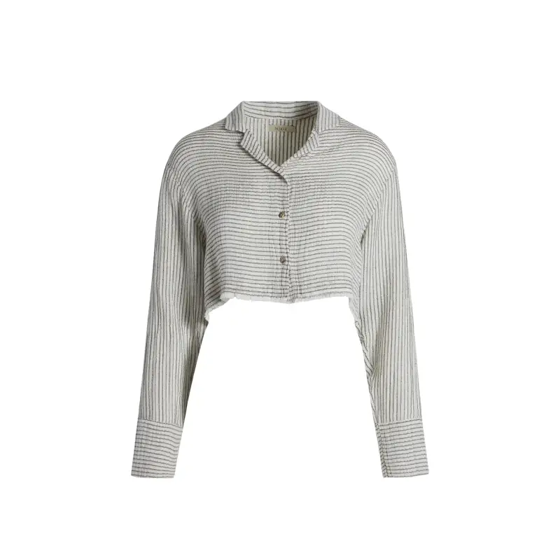 Camicia a righe in lyocell donna Ikikiz