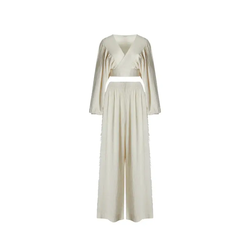 Completo in lino stropicciato donna Ikikiz