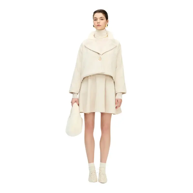 Giacca in sherpa a zigzag donna Ikikiz