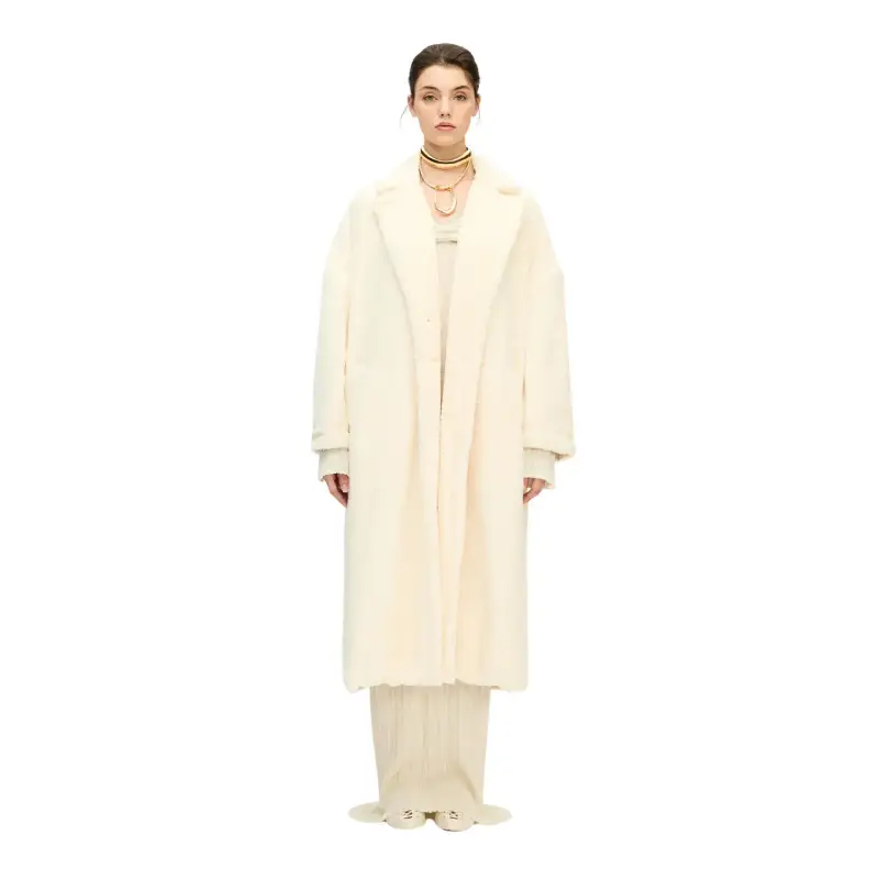 Giacca lunga in sherpa donna Ikikiz