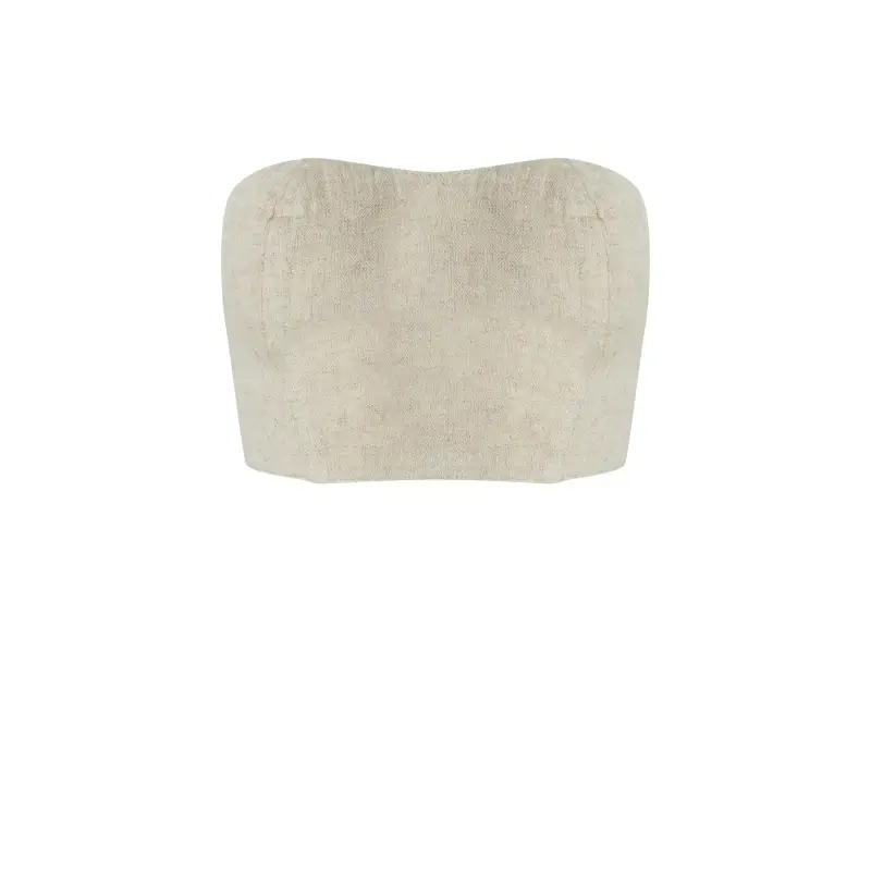 Top bandeau in lino donna Ikikiz