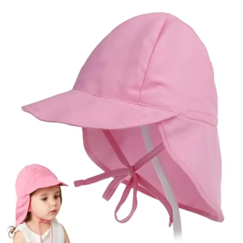 IKOPFLN Cappello Estivo in Cotone Neonato Cappello da Sole Bambino Berretto UV Regolabile a Tesa Larga per Mare/Spiaggia/Piscina, cappellino sole neonato 6-9 mesi, Taglia piccola 44-48 (verde)