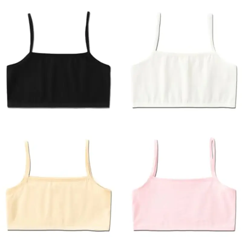 IKOPFLN Confezione 4 Corsetti Reggiseni Sportivi Ragazze