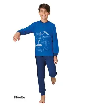 Pigiama da bambino in jersey di cotone Il Granchietto GP4146