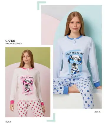 Pigiama da ragazza in jersey di cotone Il Granchietto GP7131