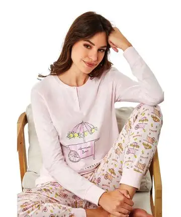 Pigiama donna in jersey di cotone Il Granchio Lady GP5116