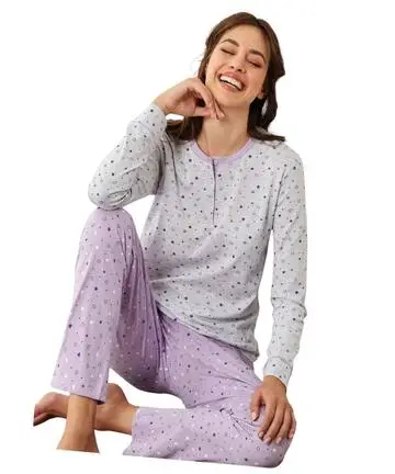 Pigiama donna in jersey di cotone Il Granchio Lady GP5123