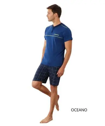 Pigiama uomo corto in jersey di cotone Il Granchio GP1155