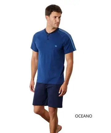 Pigiama uomo corto in jersey di cotone Il Granchio GP1157