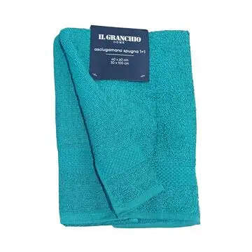 SET 2 ASCIUGAMANI IN SPUGNA 1+1 IL GRANCHIO HOME