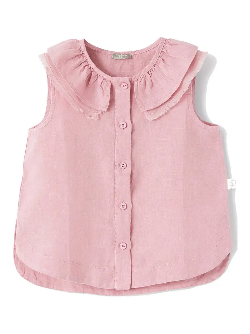 Camicia con volant Rosa