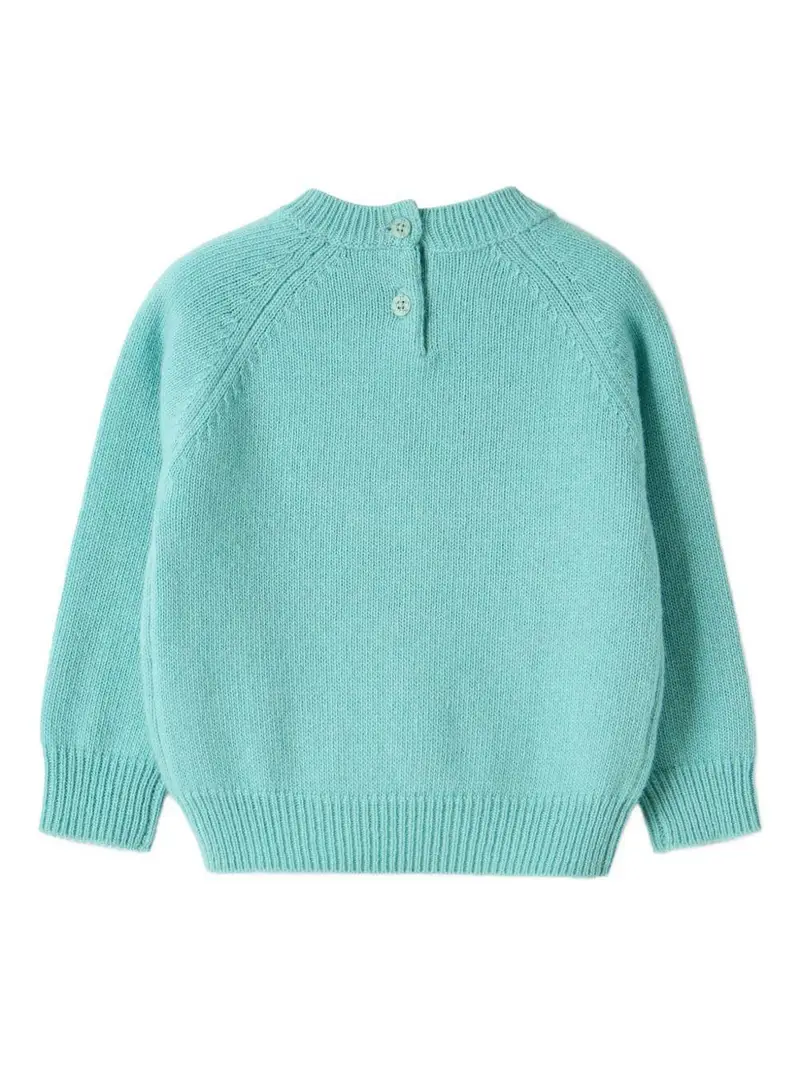 Il Gufo Kids Maglione Celeste con Orsetto miniatura 2