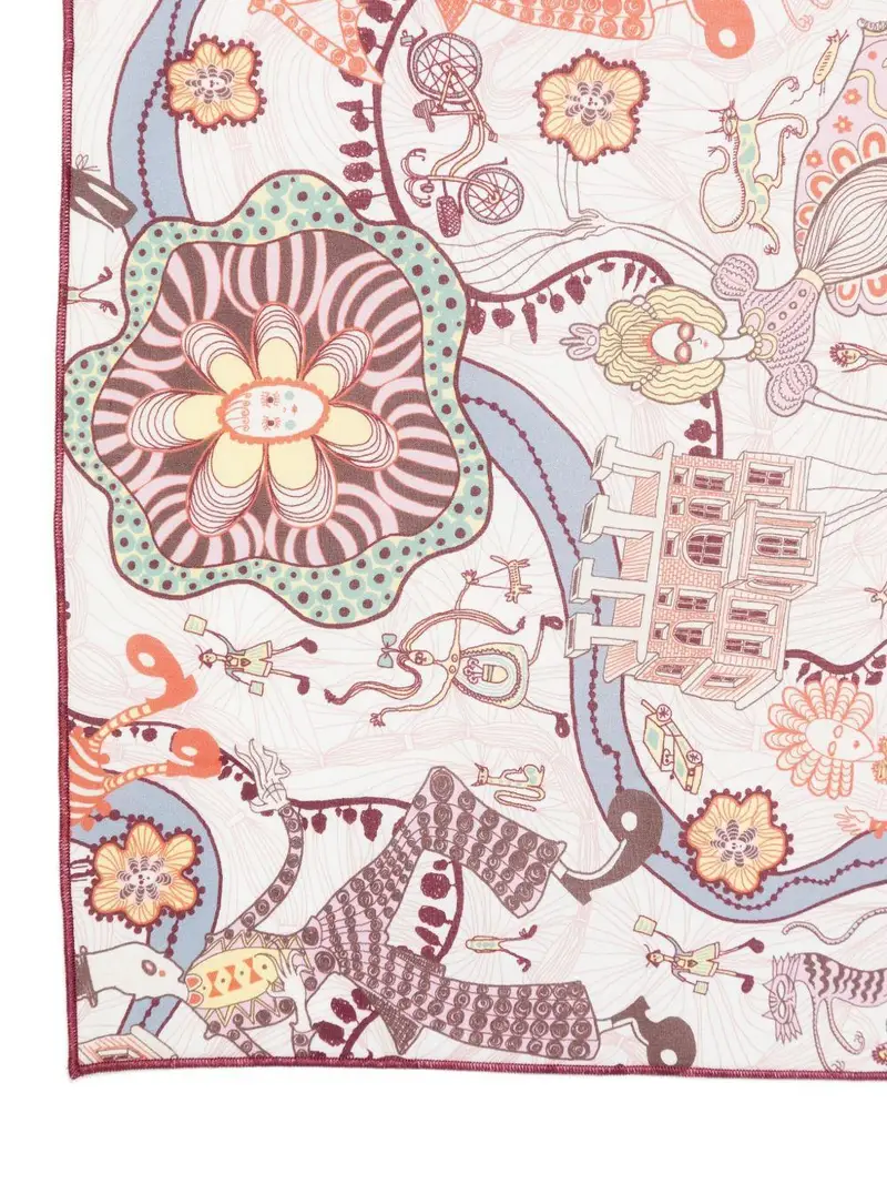 Il Gufo Kids Sciarpa Bordeaux con Fantasia miniatura 2