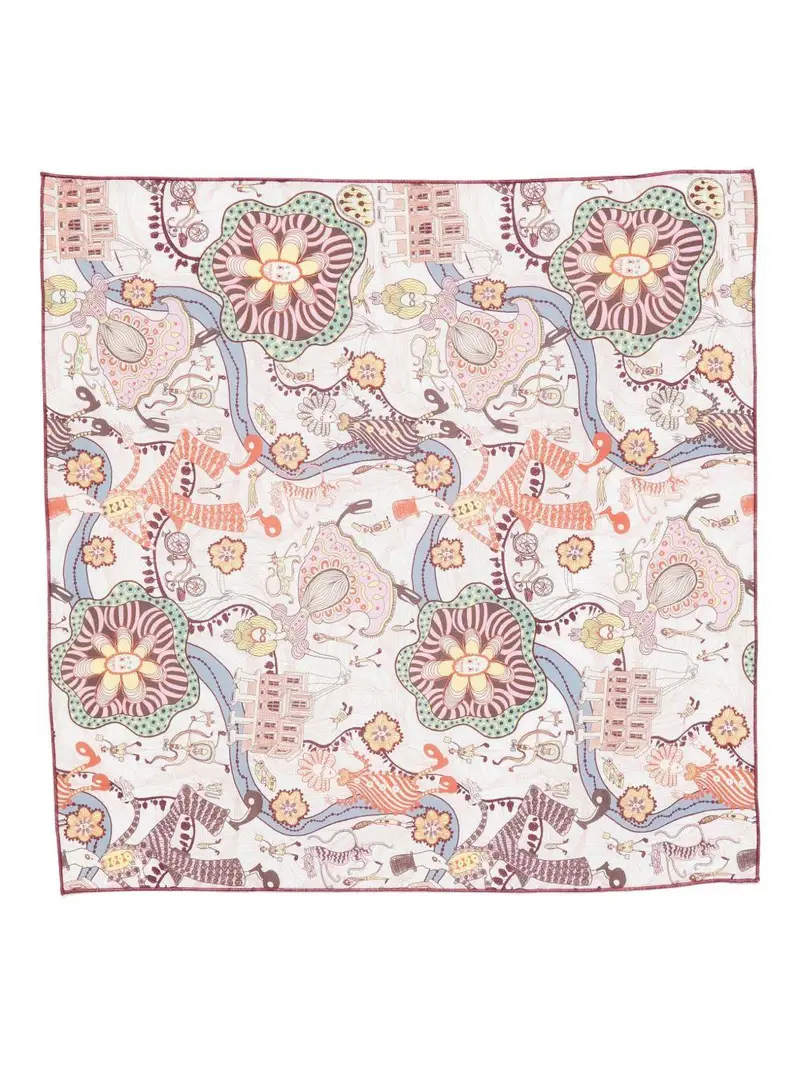 Il Gufo Kids Sciarpa Bordeaux con Fantasia