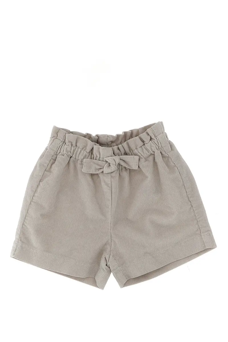 Short Velluto Costine Bianco