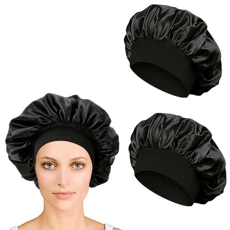 ILAMVIE Set 2 Cuffie Seta Capelli Ricci