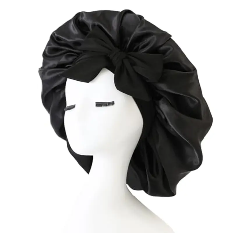 ILAMVIE Cappello Notte Seta Raso Nero