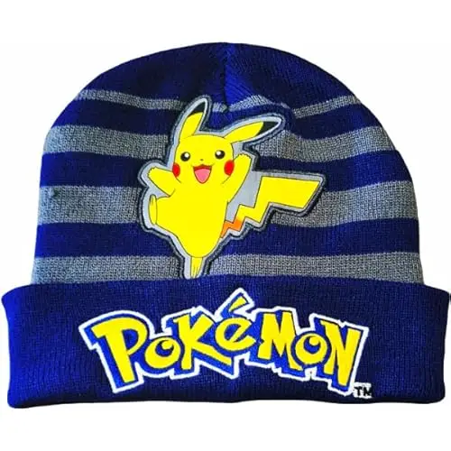 ILS I LOVE SHOPPING Cappello Invernale Morbido e Caldo per Bambini e Ragazzi per Pokemon