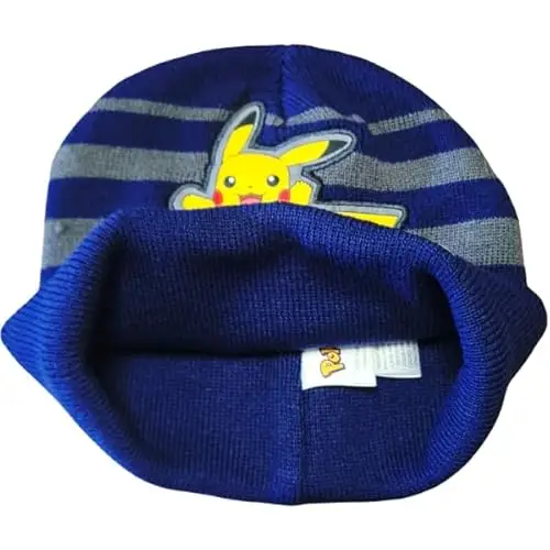 ILS I LOVE SHOPPING Cappello Invernale Morbido e Caldo per Bambini e Ragazzi per Pokemon miniatura 2