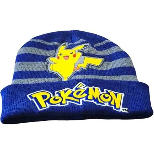 ILS I LOVE SHOPPING Cappello Invernale Morbido e Caldo per Bambini e Ragazzi per Pokemon miniatura 3