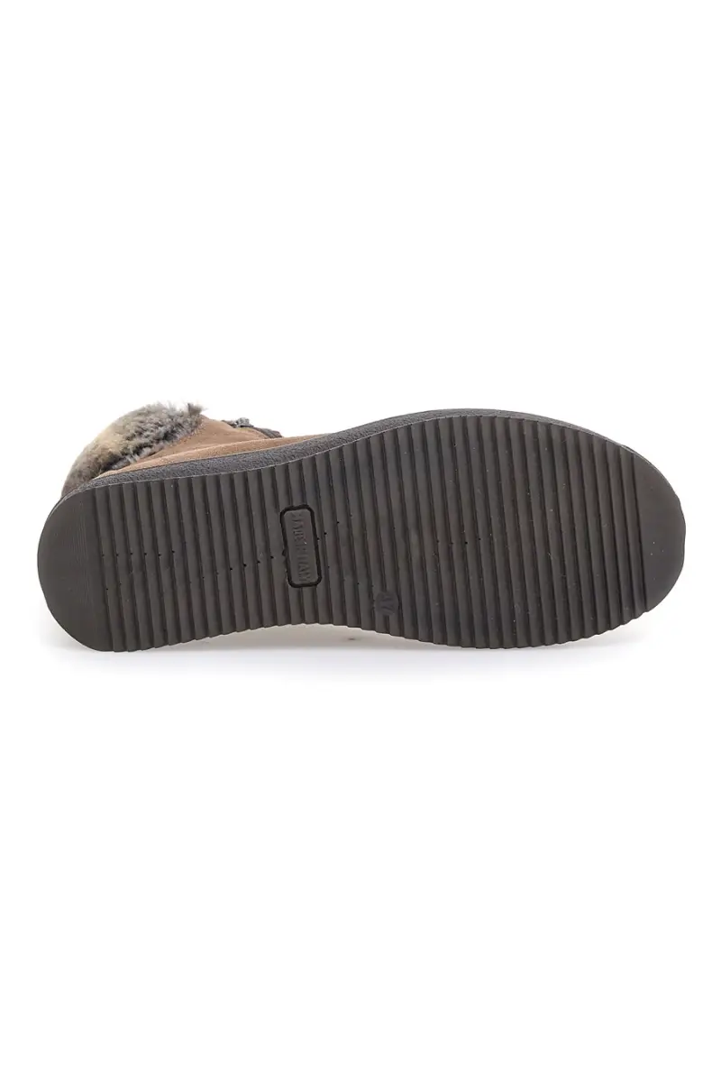 Polacchini beige con zip e interno in pelliccia iMac 8566817152017 [MARRONE] miniatura 5