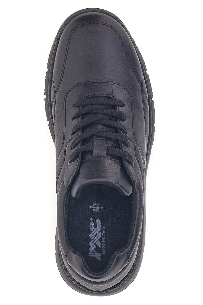 Sneakers nere in pelle Imac 8525412290011 [NERO] miniatura 3