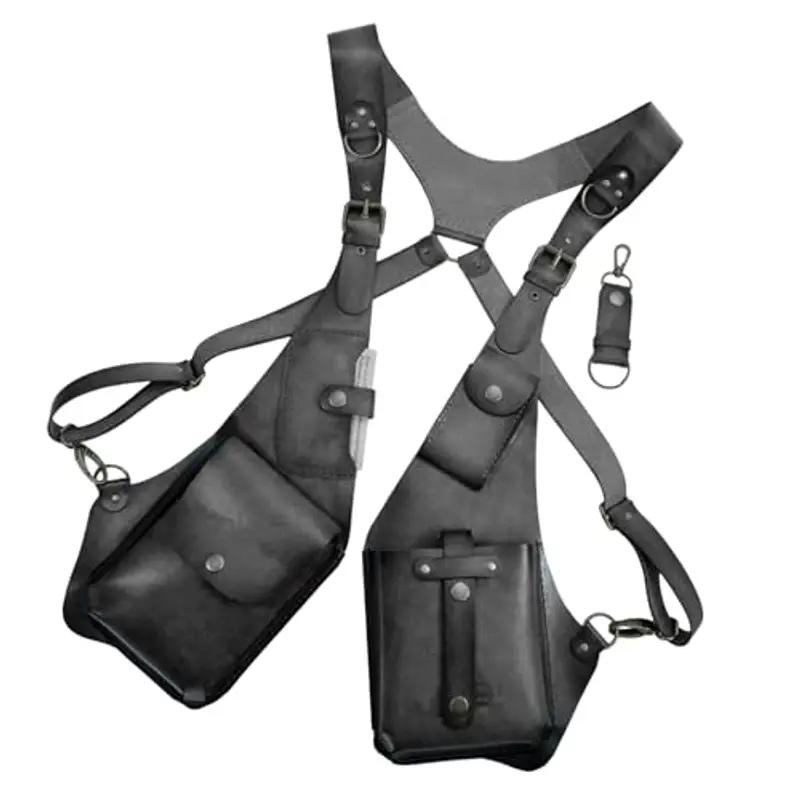 Imbracatura antifurto, borsa per telefono medievale vintage di sicurezza | Custodia per telefono per uomo e donna, borsa a portafoglio regolabile in pelle PU