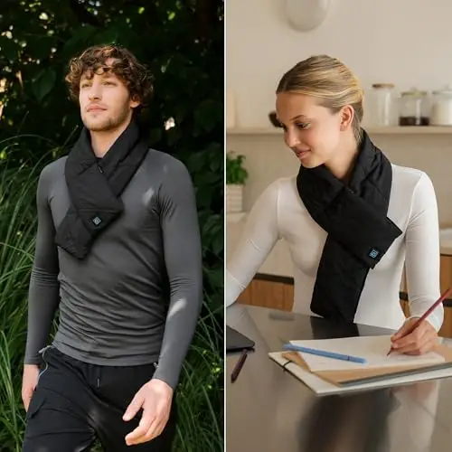 Imetec Heat On The Go Puffer Scarf - Sciarpa Riscaldante Cordless 3 Temperature, Nera - Calore Extra per Collo e miniatura 3